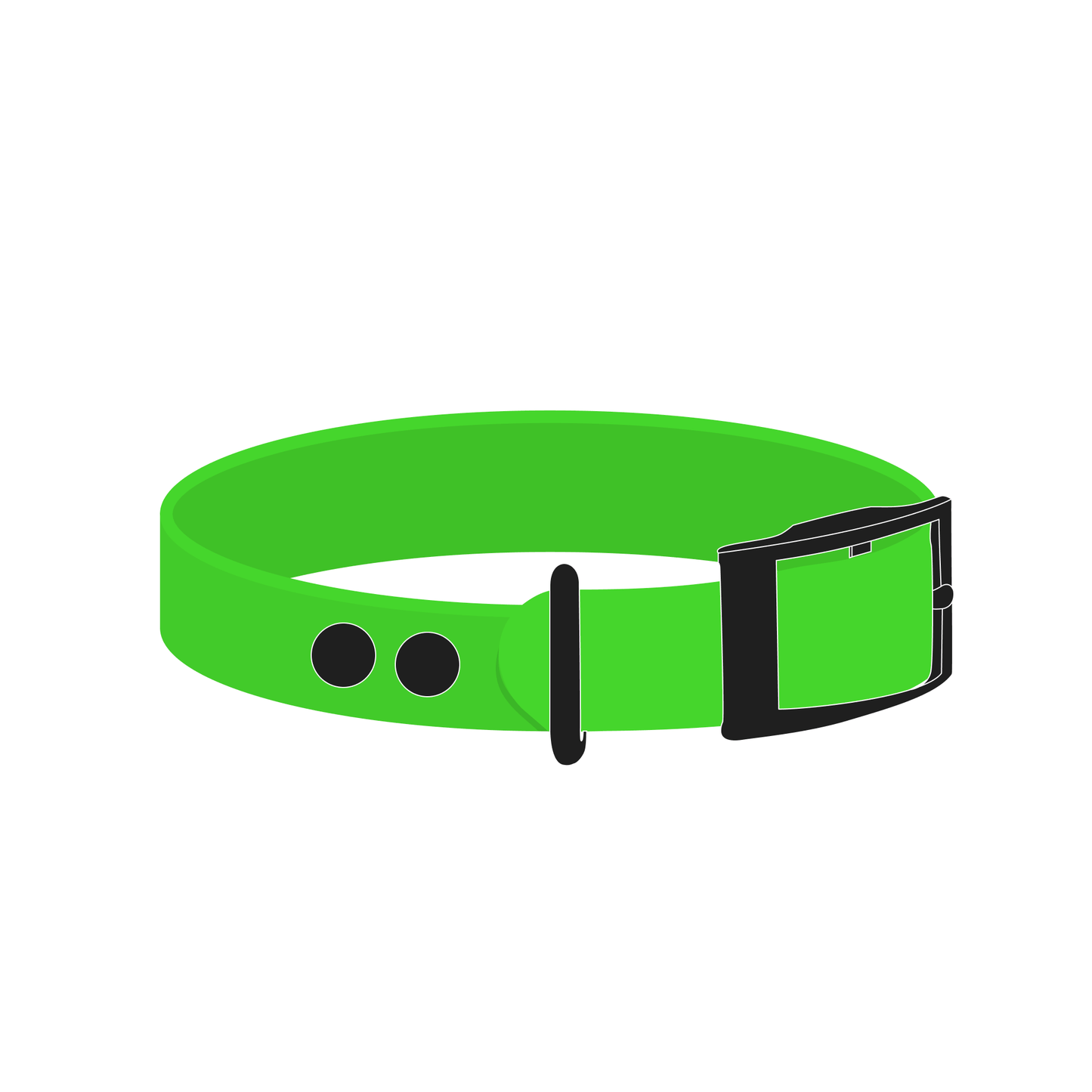 Collar MONO | Matte Black • Neon Green