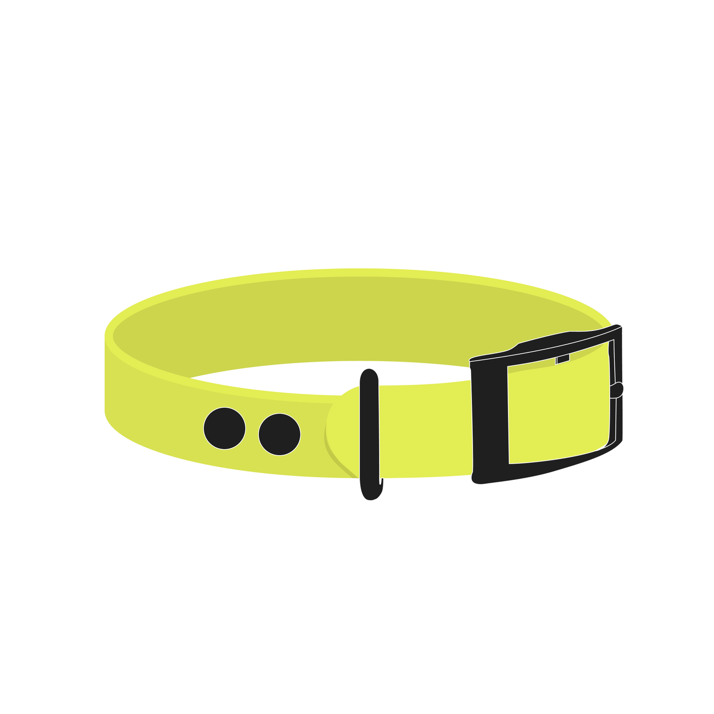 Collar MONO | Matte Black • Neon Yellow