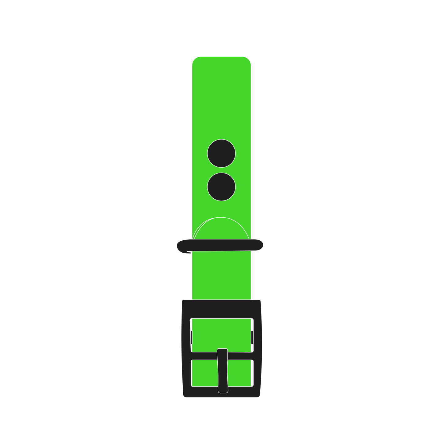 Collar MONO | Matte Black • Neon Green