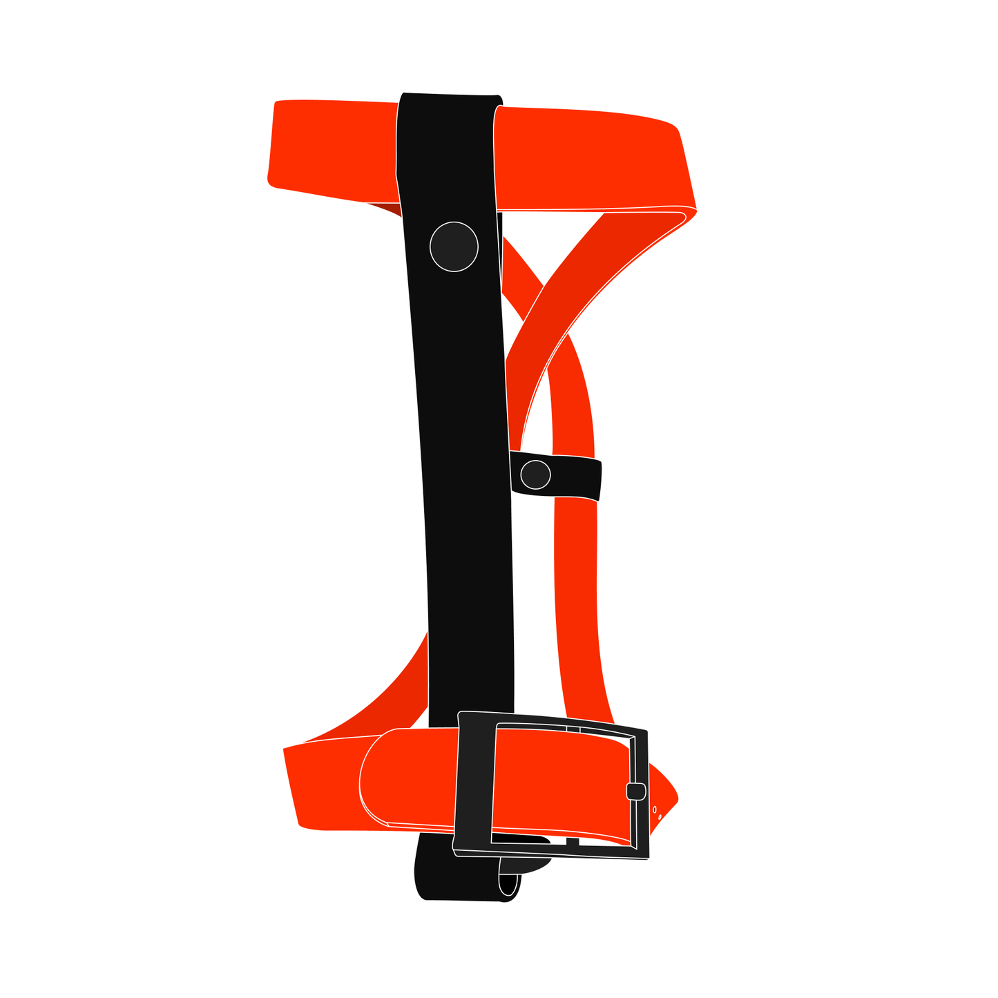 Harness MONO | Matte Black • Neon Orange