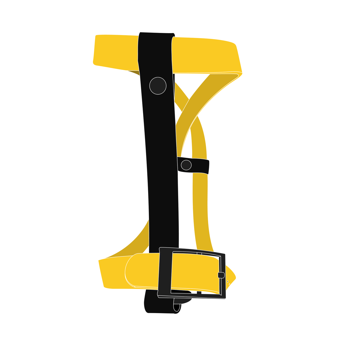 Harness MONO | Matte Black • Yellow
