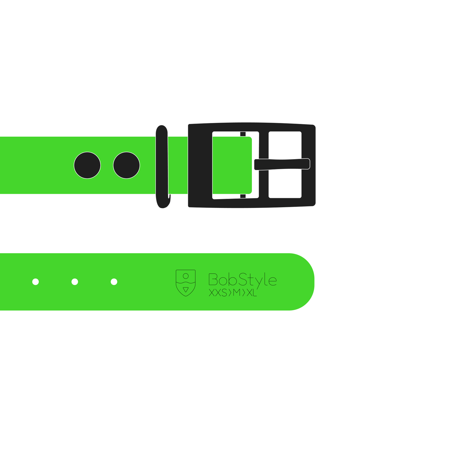 Collar MONO | Matte Black • Neon Green