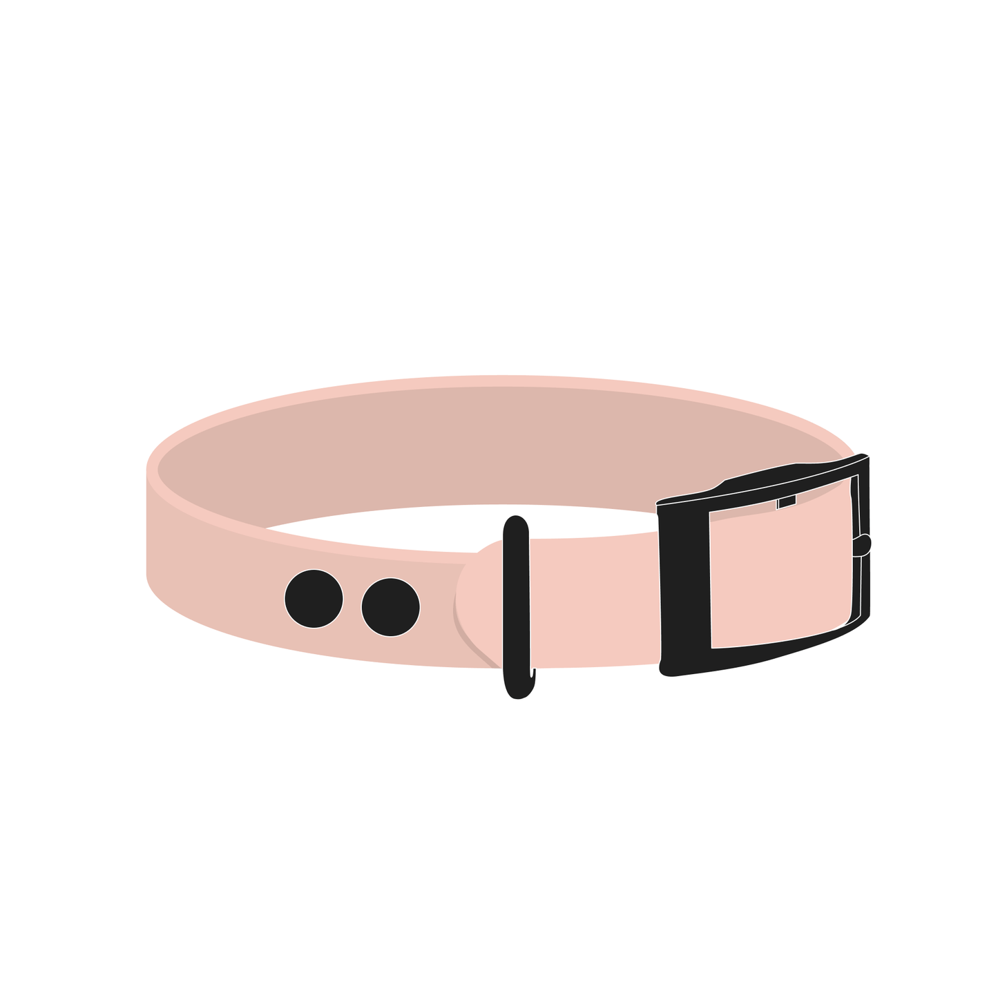 Collar MONO | Matte Black • Pastel Pink