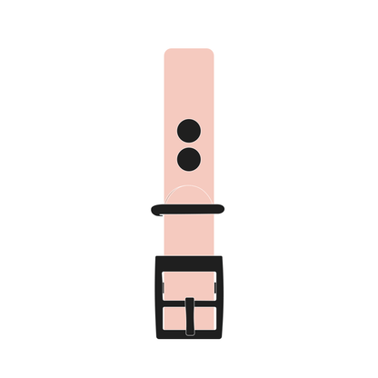 Collar MONO | Matte Black • Pastel Pink