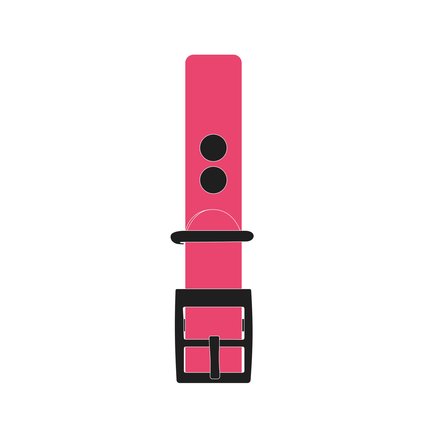 Collar MONO | Matte Black • Pink