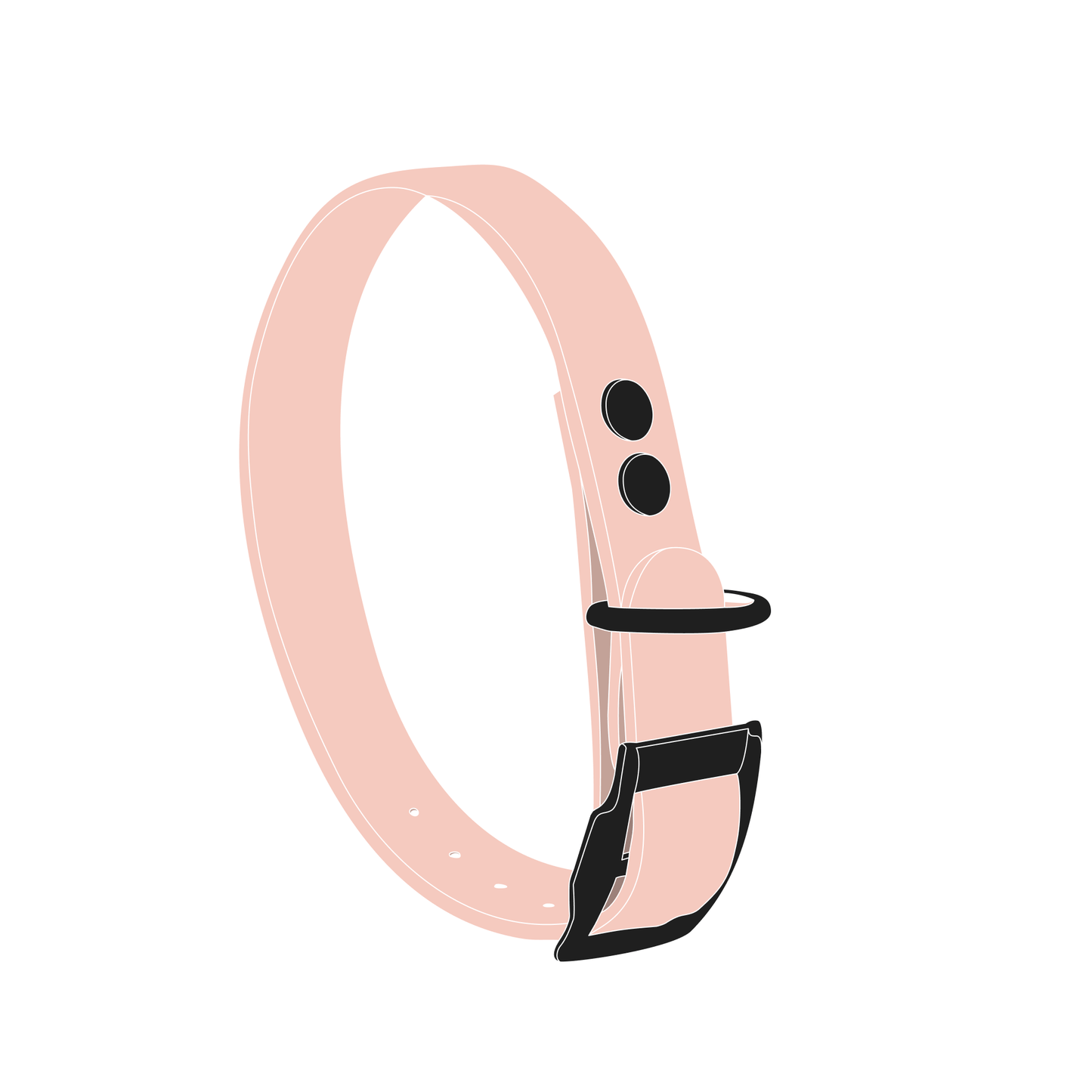 Collar MONO | Matte Black • Pastel Pink