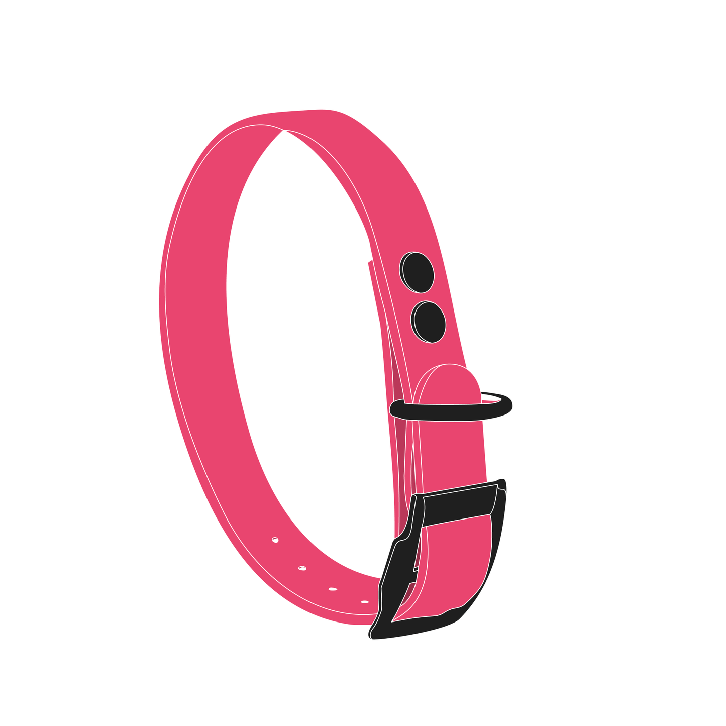 Collar MONO | Matte Black • Pink