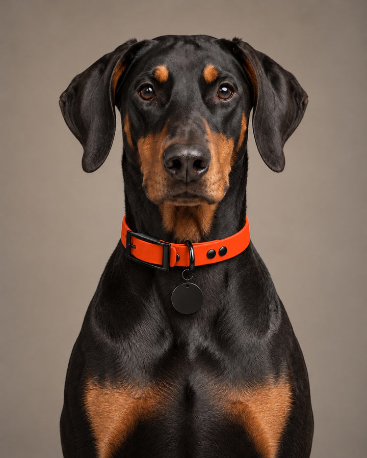 Collar MONO, Neon Orange / Black, kutyán