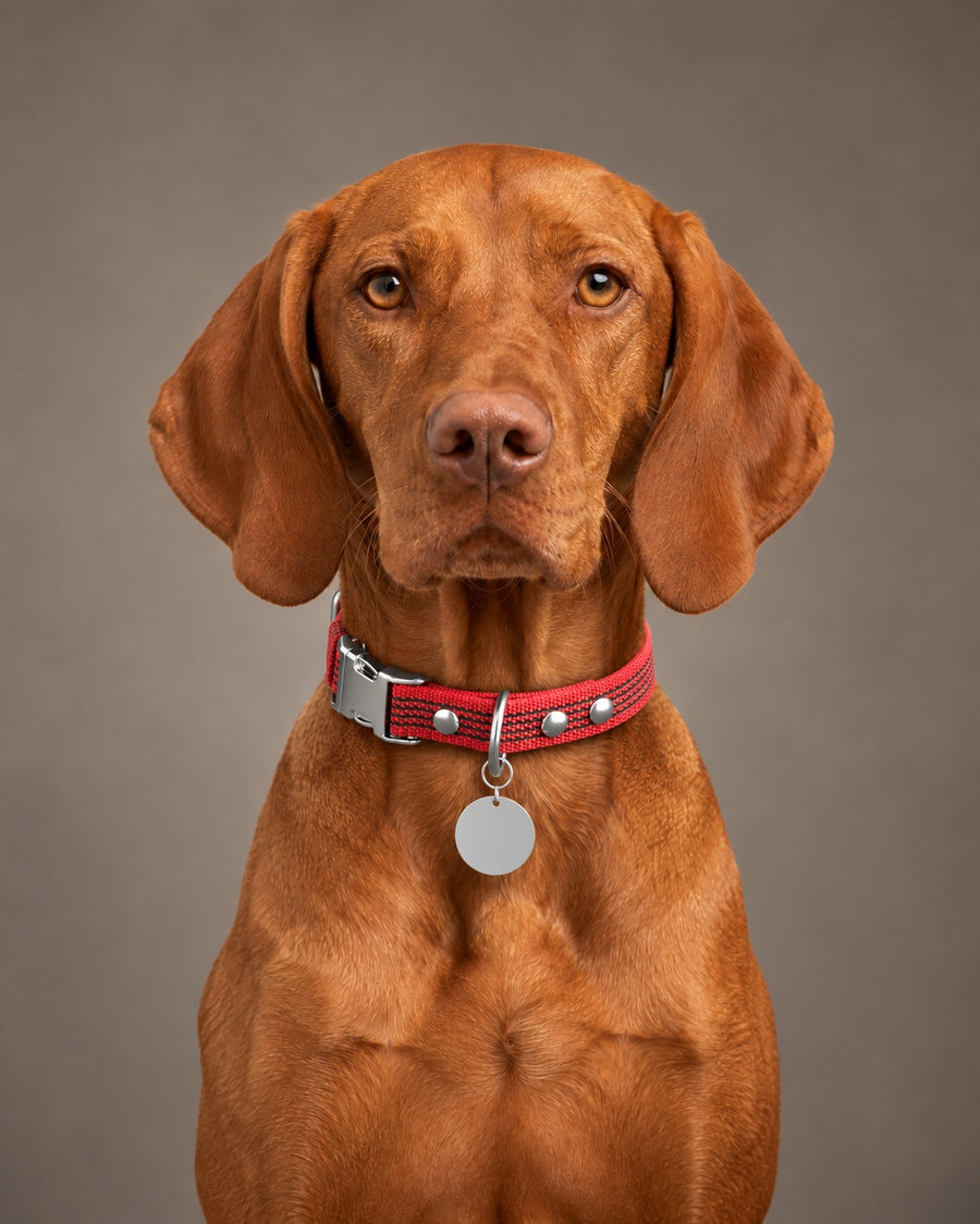 Collar QUICK, Red / Silver, kutyán