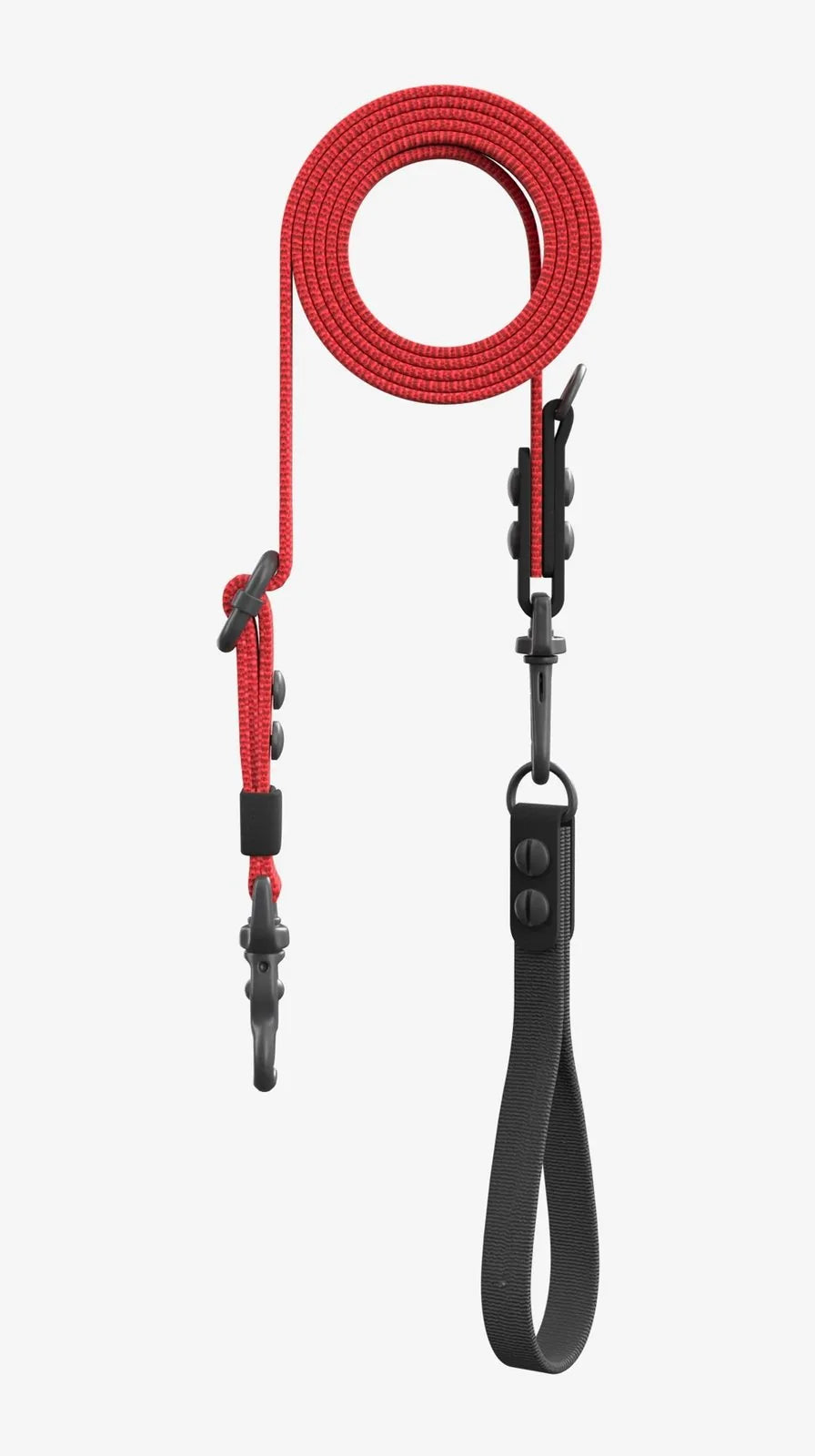 Leash FLEX MULTI, Red heveder, Black fémrészek, számozott alkatrészek